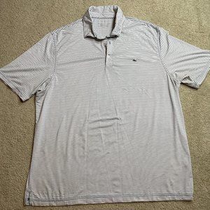 Vineyard Vines Performance Striped Golf Polo - Size XXL